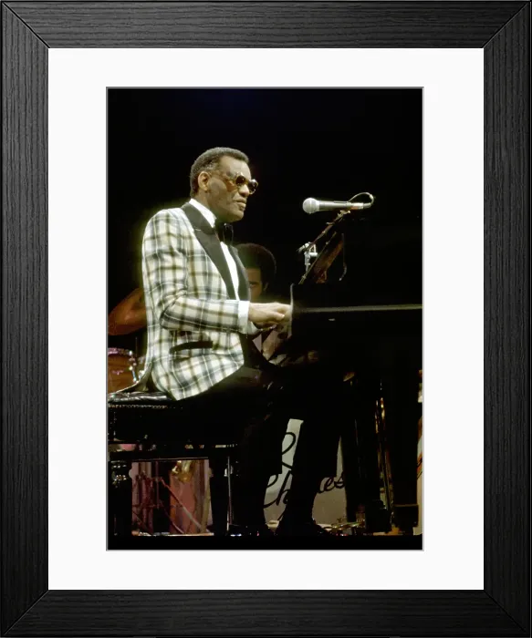 Framed Print : Ray Charles Performing Framed Print : Ray Charles Performing