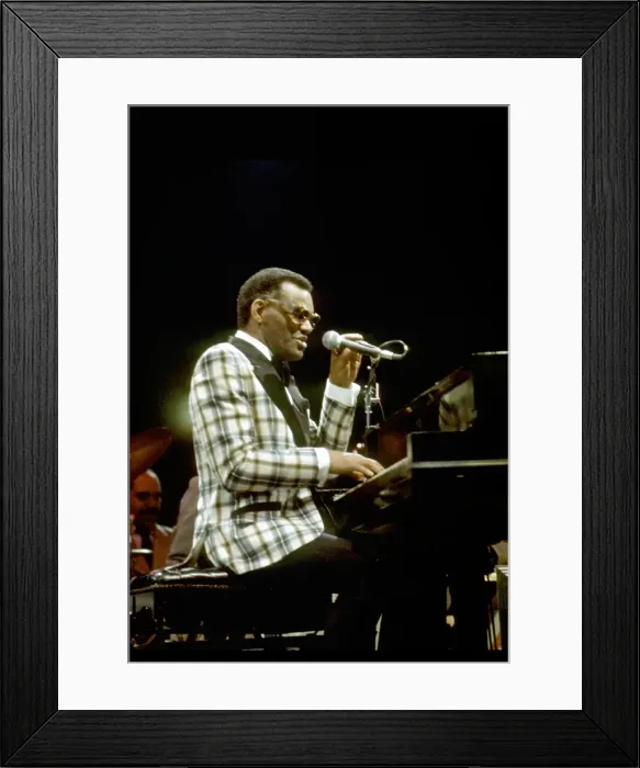 Framed Print : Ray Charles Performing Framed Print : Ray Charles Performing