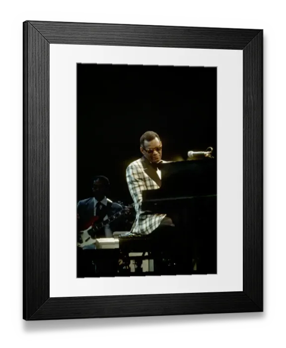 Framed Print : Ray Charles Performing