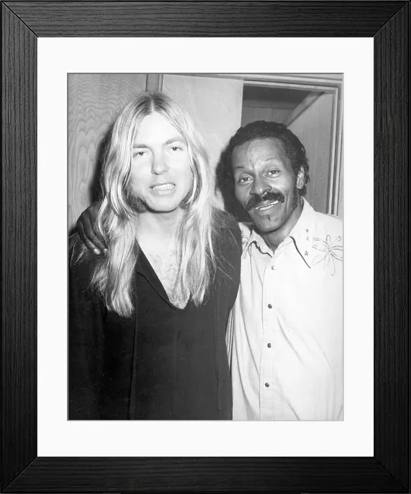 Framed Print : Chuck Berry & An Allman Brother Framed Print : Chuck Berry & An Allman Brother