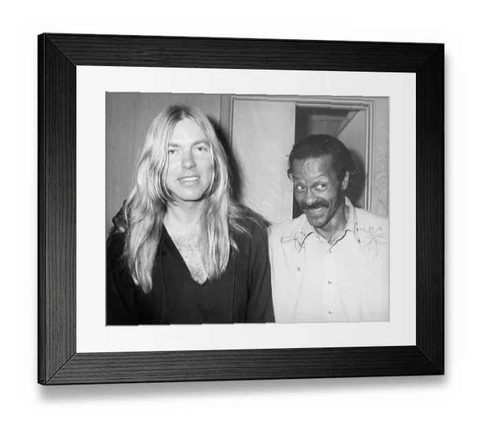 Framed Print : Chuck Berry & An Almman Brother Framed Print : Chuck Berry & An Almman Brother