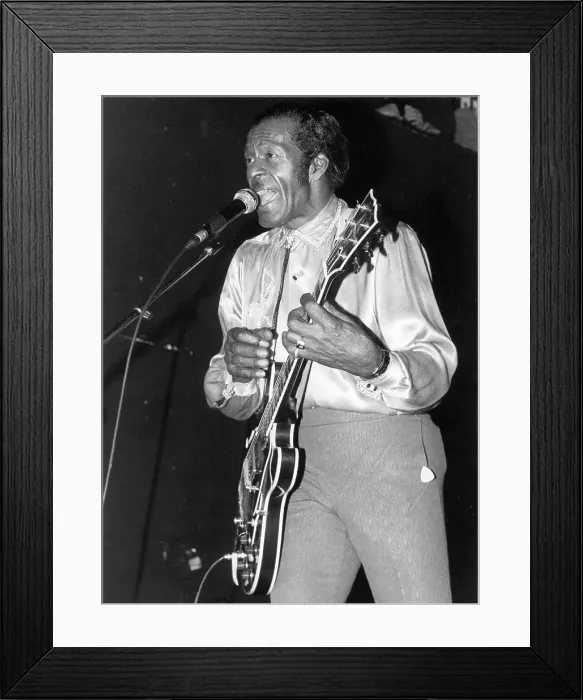 Framed Print : Chuck Berry Performing Framed Print : Chuck Berry Performing