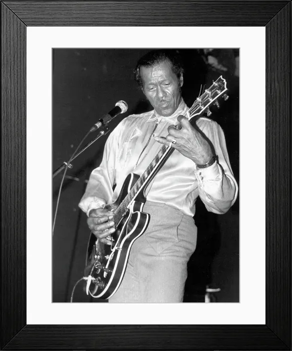 Framed Print : Chuck Berry Performing