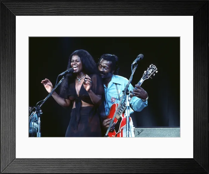 Framed Print : Chuck Berry Performing With His Daughter Framed Print : Chuck Berry Performing With His Daughter