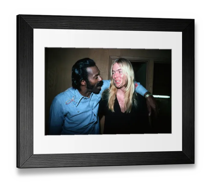Framed Print : Chuck Berry & An Allman Brother At The Roxy