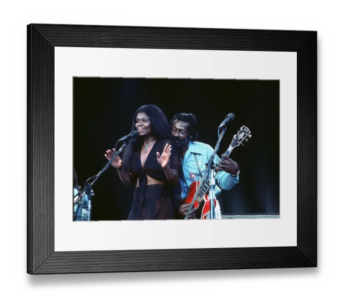 Framed Print : Chuck Berry Performing With His Daughter Framed Print : Chuck Berry Performing With His Daughter