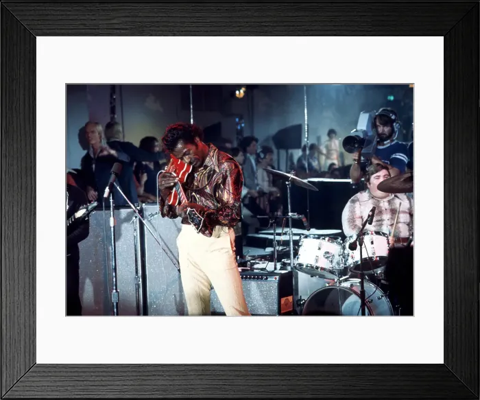 Framed Print : Chuck Berry Performing Framed Print : Chuck Berry Performing