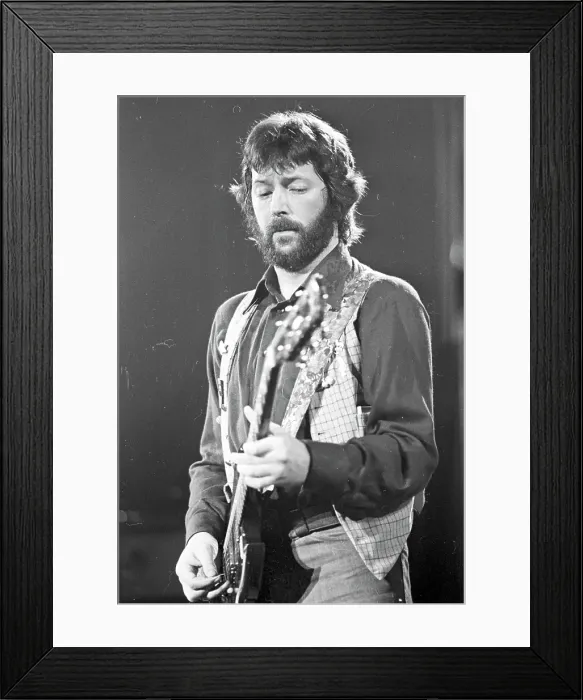 Framed Print : Clapton Performs Framed Print : Clapton Performs
