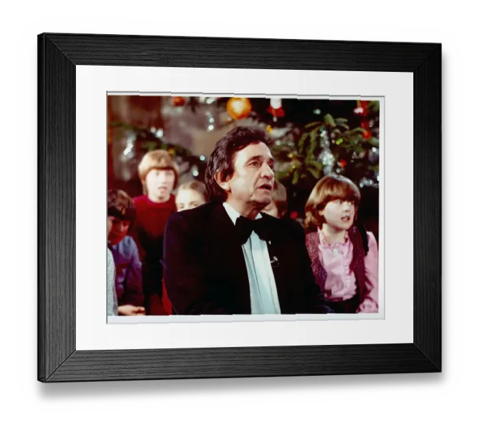 Framed Print : Johnny Cash With Children Framed Print : Johnny Cash With Children