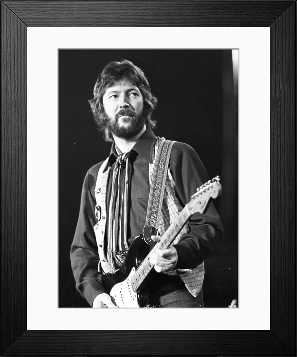 Framed Print : Clapton Performs Framed Print : Clapton Performs