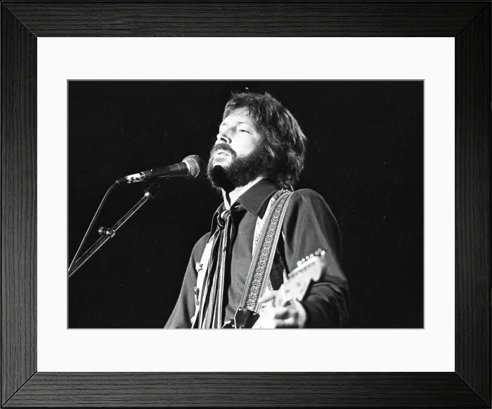Framed Print : Clapton Performs Framed Print : Clapton Performs