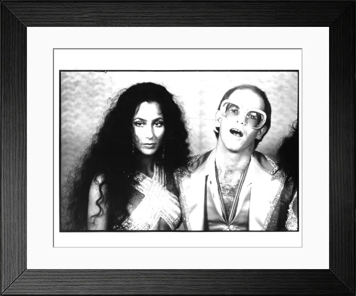 Framed Print : Cher & Elton Framed Print : Cher & Elton
