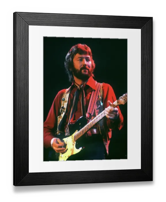 Framed Print : Clapton Performs Framed Print : Clapton Performs
