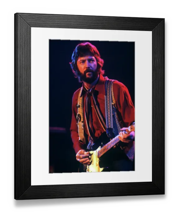 Framed Print : Clapton Performs Framed Print : Clapton Performs