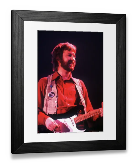 Framed Print : Clapton Performs Framed Print : Clapton Performs