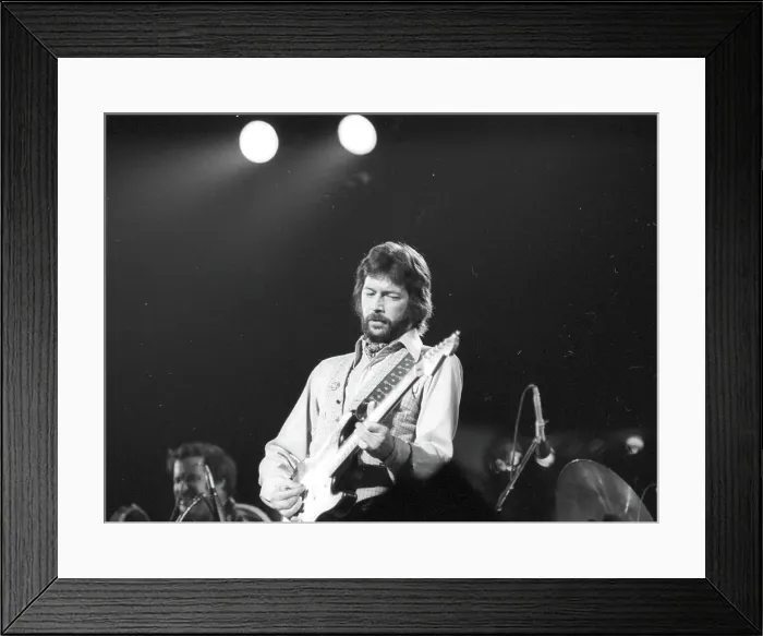 Framed Print : Clapton Performs Framed Print : Clapton Performs