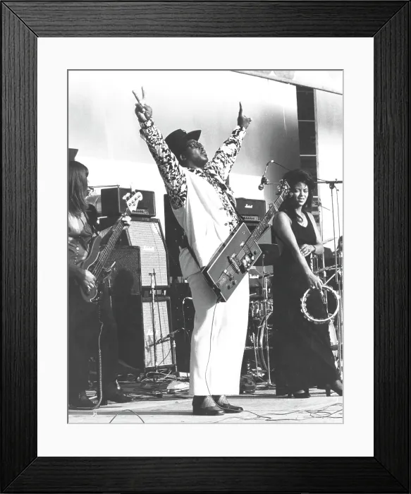 Framed Print : Bo Diddley Performs In England Framed Print : Bo Diddley Performs In England