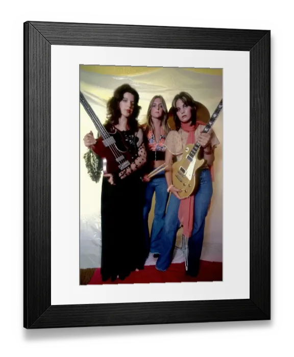 Framed Print : Original lineup of the rock band The Runaways Framed Print : Original lineup of the rock band The Runaways
