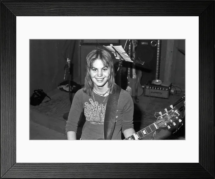 Framed Print : Guitarist Joan Jett of the rock band The Runaways Framed Print : Guitarist Joan Jett of the rock band The Runaways