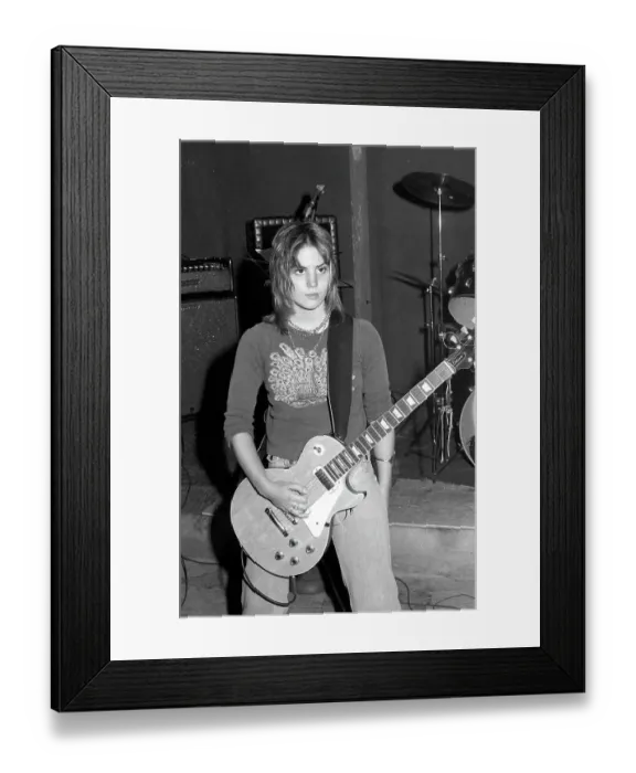 Framed Print : Guitarist Joan Jett of the rock band The Runaways Framed Print : Guitarist Joan Jett of the rock band The Runaways