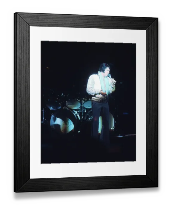 Framed Print : Elvis Presley in concert in Las Vegas