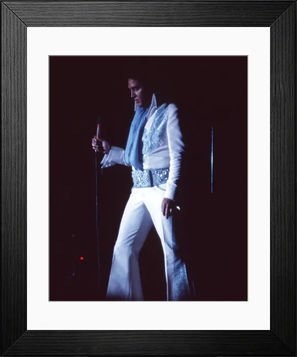 Framed Print : Elvis Presley in concert in Las Vegas