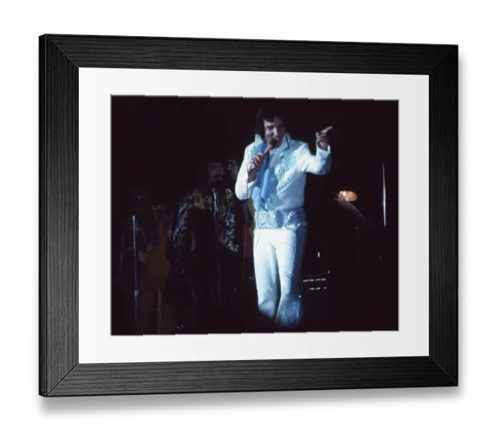Framed Print : Elvis Presley in concert in Las Vegas