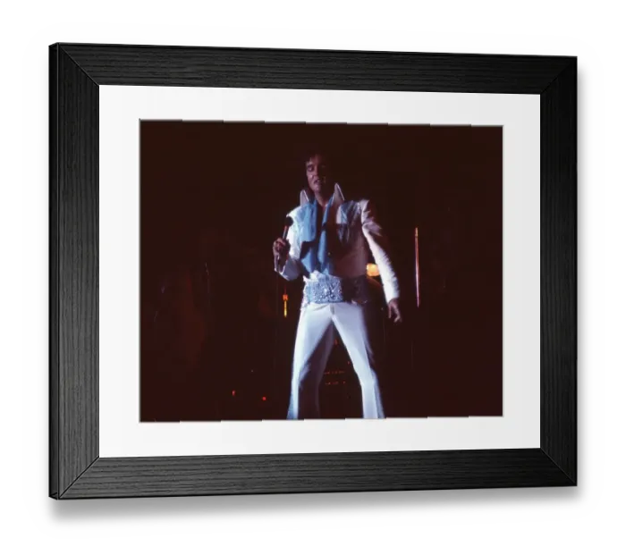 Framed Print : Elvis Presley in concert in Las Vegas