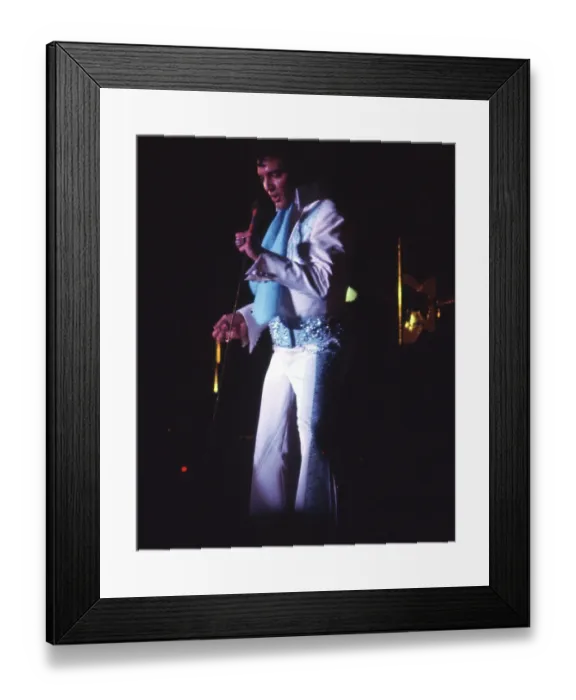Framed Print : Elvis Presley in concert in Las Vegas