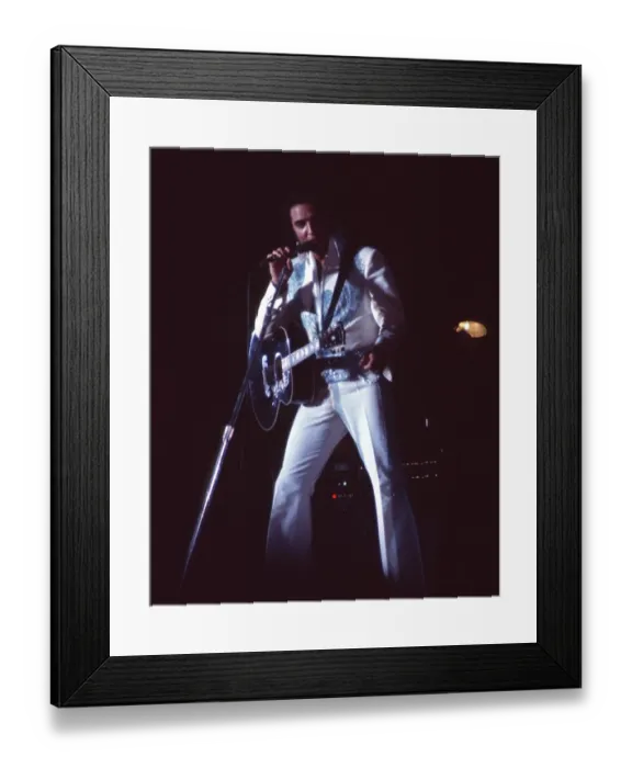 Framed Print : Elvis Presley in concert in Las Vegas