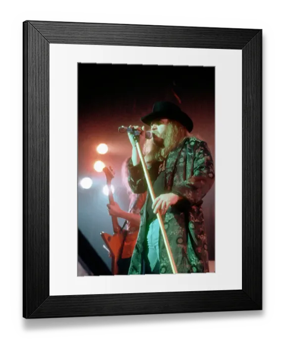 Framed Print : Ronnie Van Zant Of Lynyrd Skynyrd Performs Framed Print : Ronnie Van Zant Of Lynyrd Skynyrd Performs