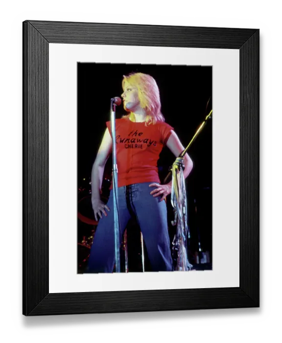 Framed Print : Singer Cherie Currie of the rock band The Runaways Framed Print : Singer Cherie Currie of the rock band The Runaways