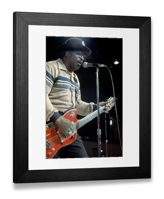 Framed Print : Bo Diddley Performs On A TV Show Framed Print : Bo Diddley Performs On A TV Show