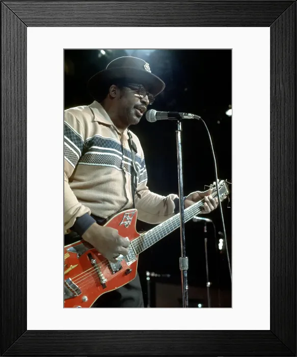 Framed Print : Bo Diddley Performs On A TV Show Framed Print : Bo Diddley Performs On A TV Show