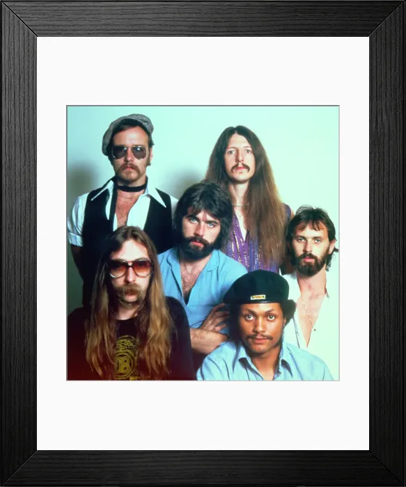 Framed Print : Doobie Brothers 1975-77 Lineup Portrait