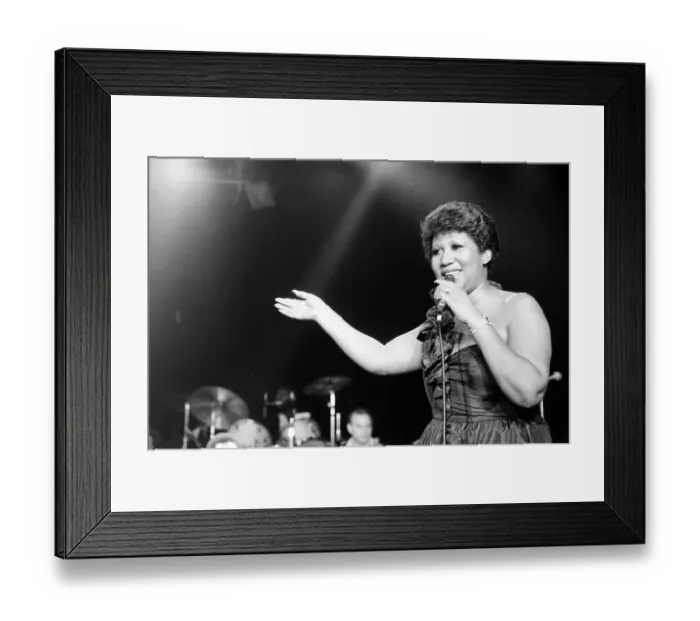 Framed Print : Aretha Franklin Performing Framed Print : Aretha Franklin Performing