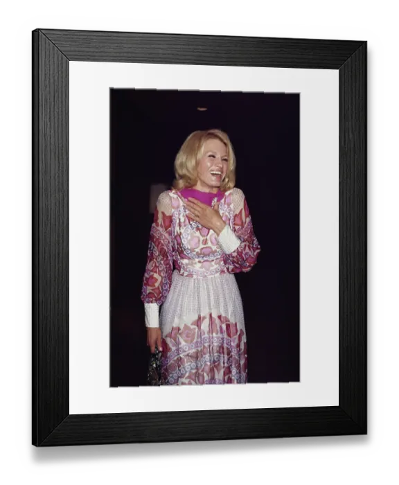 Framed Print : Angie Dickinson Attends Television Broadcasters Awards