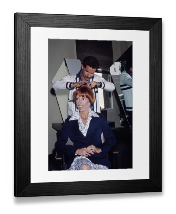 Framed Print : Carol Burnett In The Stylist's Chair Framed Print : Carol Burnett In The Stylist's Chair