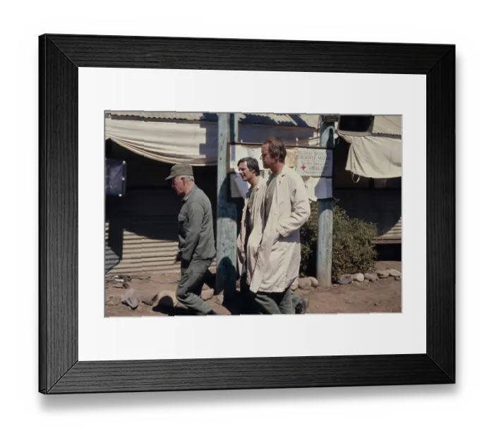 Framed Print : Harry, Alan And Mike - M*A*S*H Production