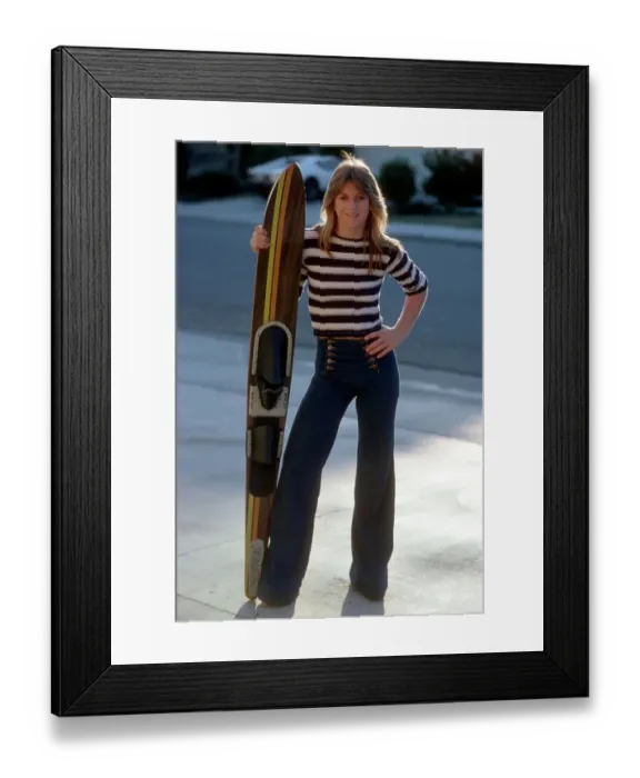 Framed Print : Drummer Sandy West of the rock band The Runaways