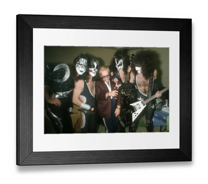 Framed Print : Kiss With Elton John Framed Print : Kiss With Elton John