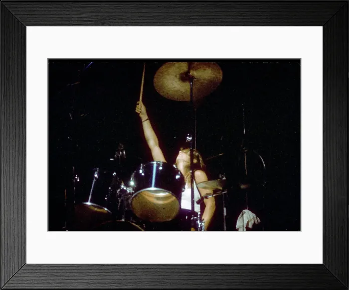 Framed Print : Drummer Sandy West of the rock band The Runaways Framed Print : Drummer Sandy West of the rock band The Runaways