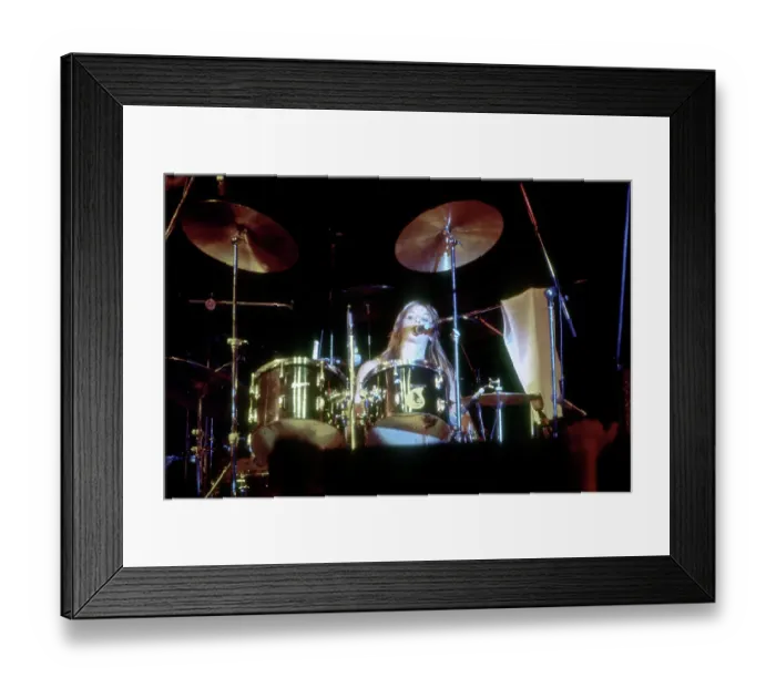 Framed Print : Drummer Sandy West of the rock band The Runaways Framed Print : Drummer Sandy West of the rock band The Runaways