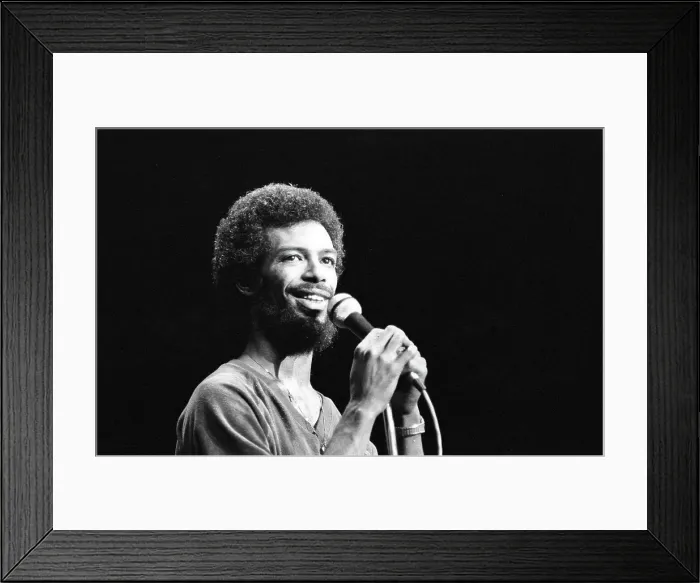 Framed Print : Gil Scott-Heron Performing Framed Print : Gil Scott-Heron Performing