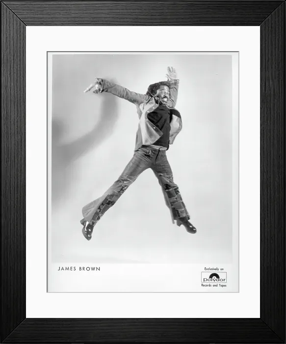 Framed Print : James Brown Jumping Portrait Framed Print : James Brown Jumping Portrait