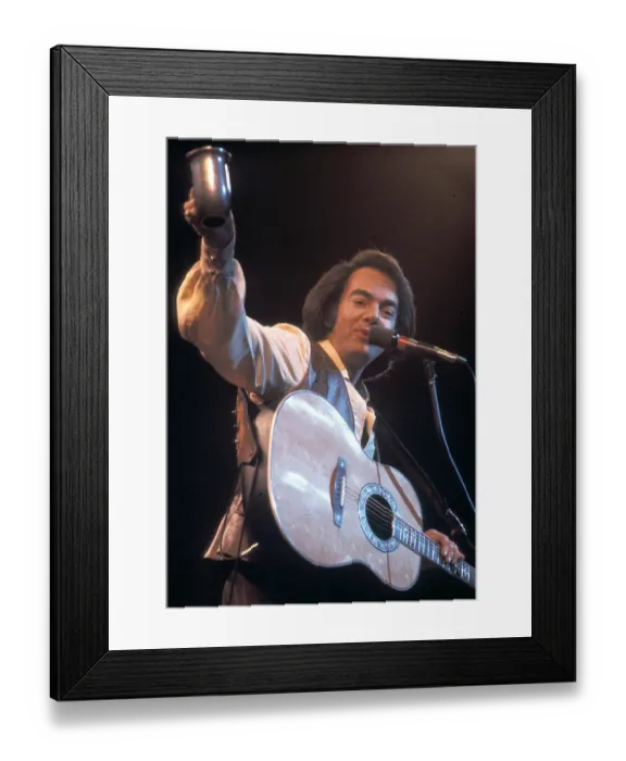 Framed Print : Neil Diamond Playing Acoustic Framed Print : Neil Diamond Playing Acoustic