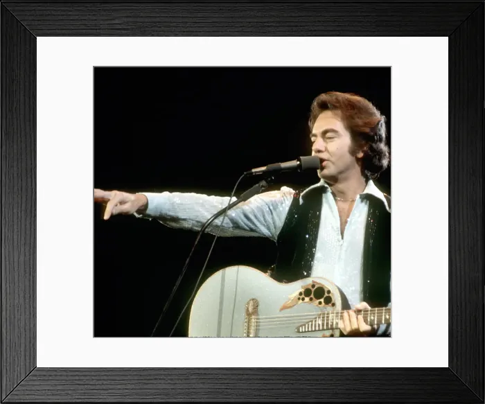 Framed Print : Neil Diamond Playing Acoustic Framed Print : Neil Diamond Playing Acoustic