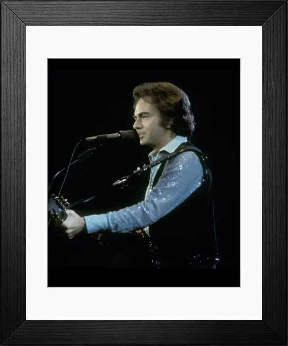 Framed Print : Neil Diamond Playing Acoustic Framed Print : Neil Diamond Playing Acoustic