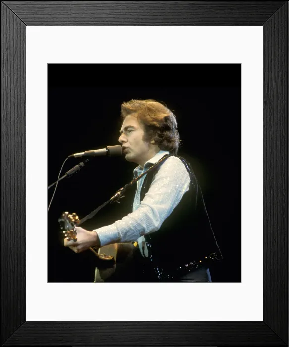 Framed Print : Neil Diamond Playing Acoustic Framed Print : Neil Diamond Playing Acoustic