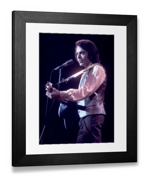 Framed Print : Neil Diamond Playing Acoustic Framed Print : Neil Diamond Playing Acoustic